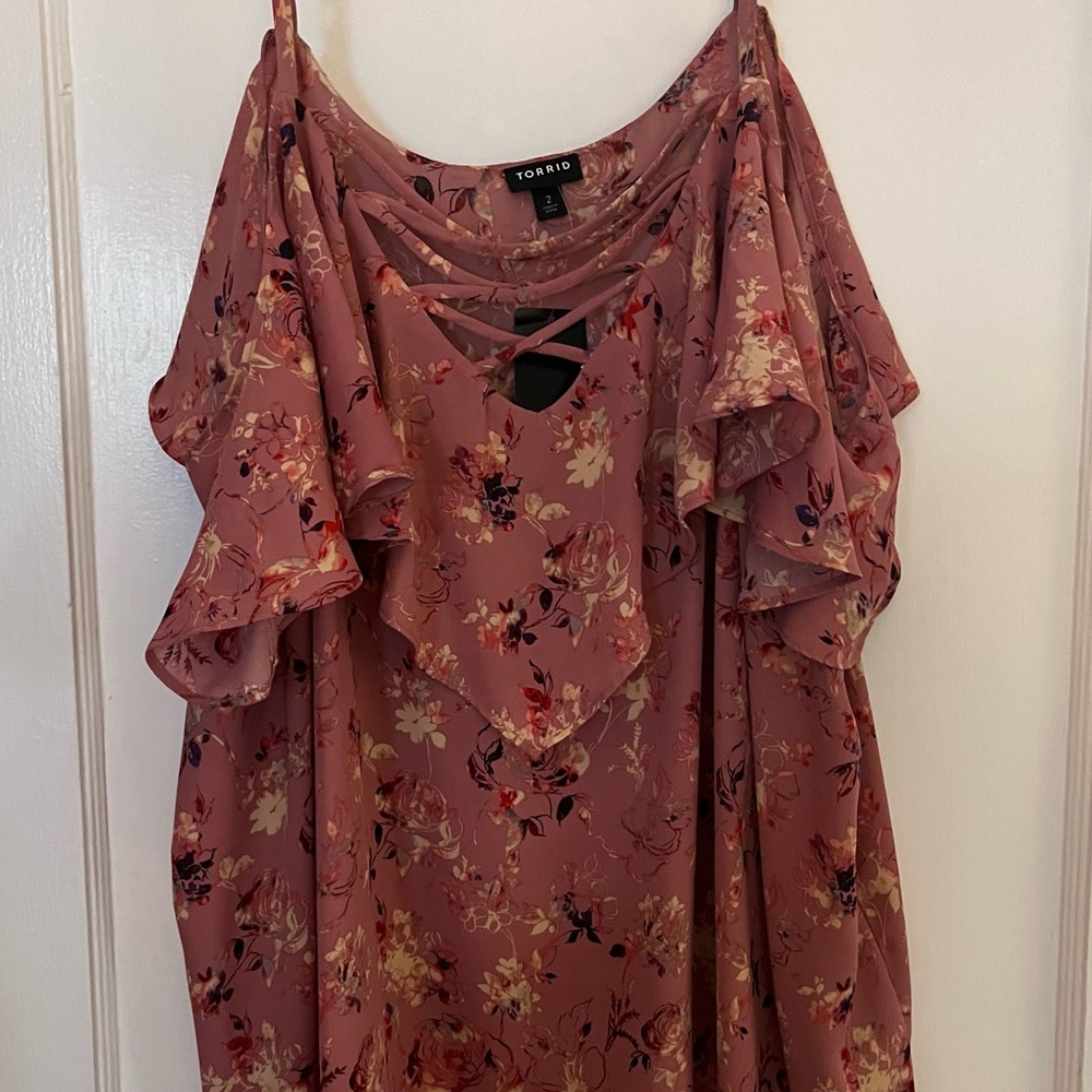 Torrid Blush Floral Blouse